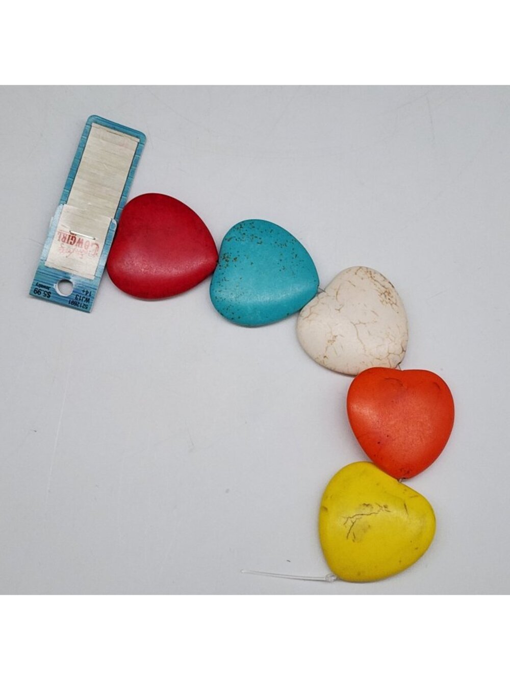 Faux Gemstone Heart Shaped Beads Set For Jewelry Crafting 1-1/2" Wide Jewelry
